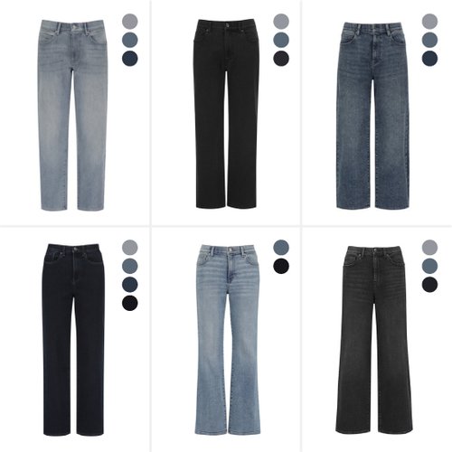 폴햄 내가아는 모든핏 사방스판 히든밴딩 전체밴딩 와이드/스트레이트/테이퍼드/부츠컷 사계절 6종택1