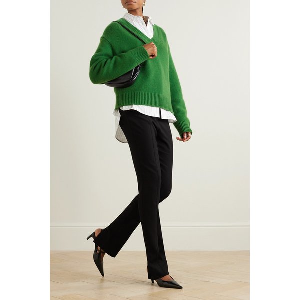 블랙 슬림 울 팬츠 1647597321551495