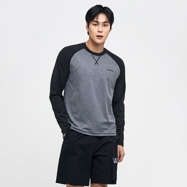 배럴 맨 노티컬 넥스티치 릴렉스핏 래쉬가드 그레이 (B4SMWRG107GRY)