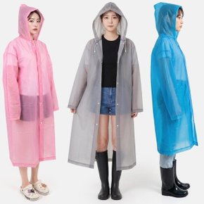 EVA 우비 다회용 일회용 우의 두께감있는 휴대용 비옷 5color