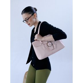 [리퍼브]ROUND BELT SHOULDER BAG(CREAM PINK)