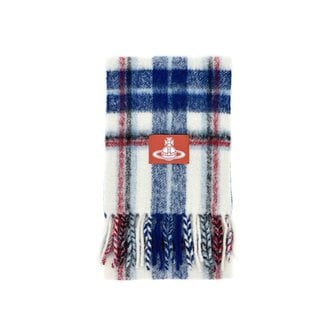 비비안웨스트우드 비비안 웨스트우드 청키 타탄 체크 머플러 오프화이트 8103014F W01BM A405