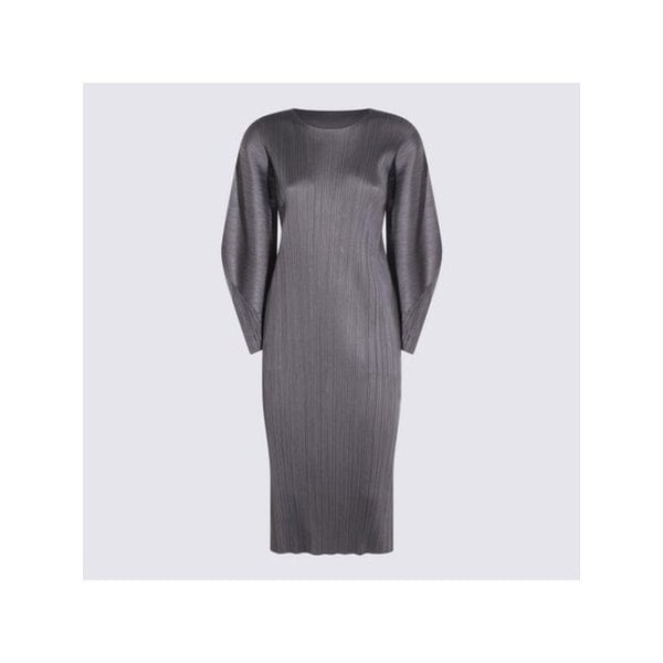 26SS 플리츠플리즈 미디 원피스 PP66JH43412 GRAY DOM