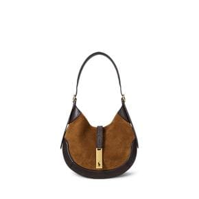 여성 폴로 ID 스웨이드 레더 스몰 숄더백(WAPOBAG02V20170200)