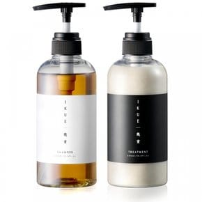 IKUE 수중 샴푸 & 트리트먼트 500ml set 살롱 퀄리티 일본제 농밀 거품 비듬 가려움 민감 피부