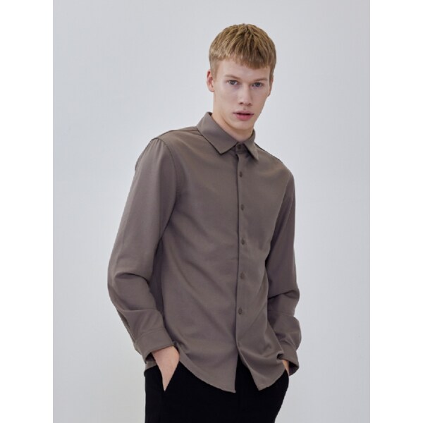 남성 TR 베이직 기모 셔츠 (브라운)