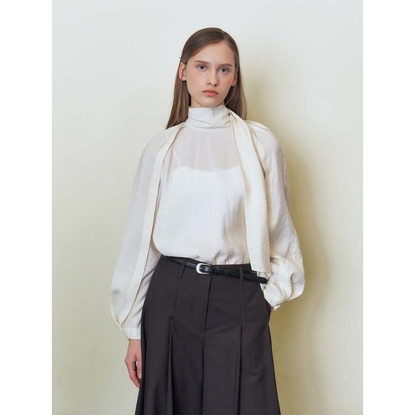 RTF FLAPPED SCARF BLOUSE _2COLORS