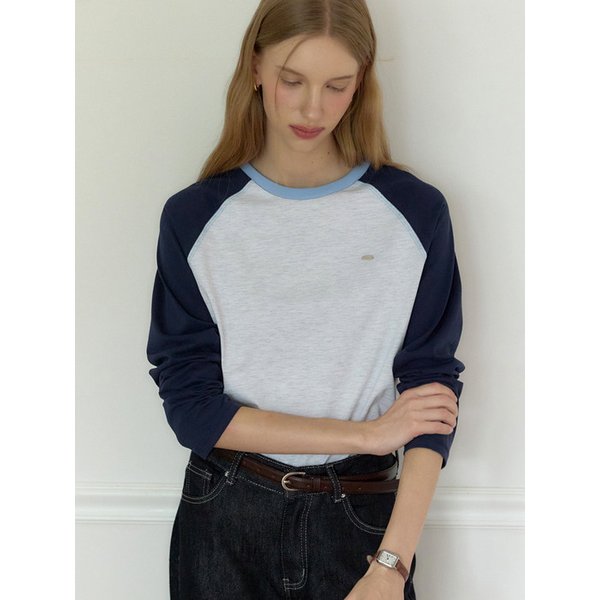 Two-tone Raglan T-shirt - Navy