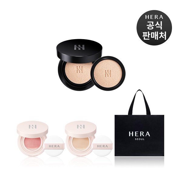 [내일도착/단독]헤라 NEW블랙쿠션 듀오(본품+리필)+미니쿠션+블러쉬