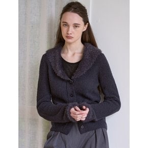 Yeti Furry Sailor Cardigan (Charcoal)