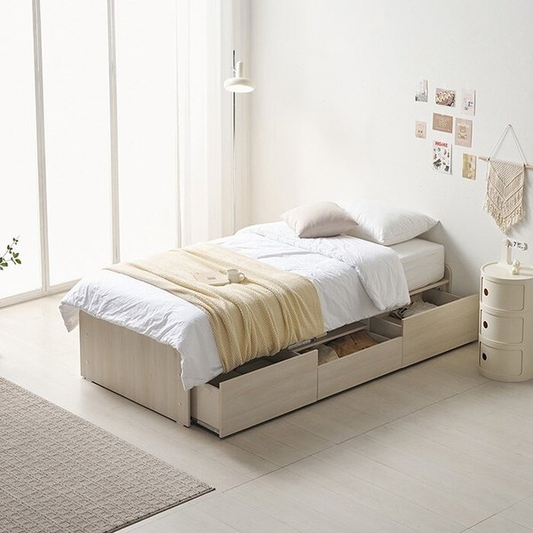 좁은공간 90cm 슬림싱글 침대 (매트별도) WB626 (착불)