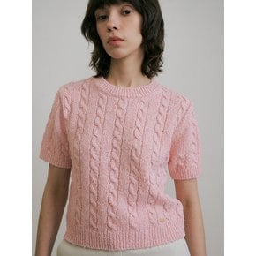 CABLE CROP KNIT (3COLOR)