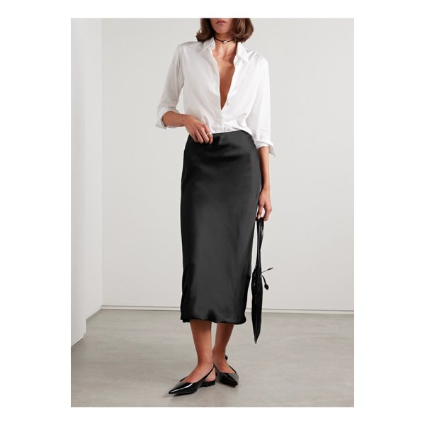 노마카말리 오비에 새틴 맥시 스커트 블랙 1647597345390855