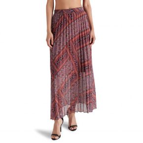 5098665 Steve Madden Coppola Paisley Pleated Maxi Skirt