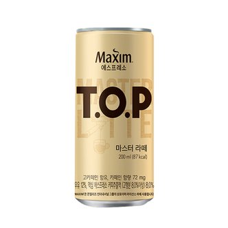  맥심 티오피 마스터라떼 200ml x 36캔 / 캔커피 TOP 커피음료