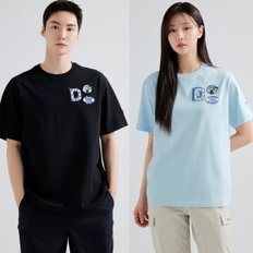 [24S/S] 디스커버리 DXRS5K043 킨조 바시티 멀티 와펜 티셔츠 반팔 남여 커플 티셔츠