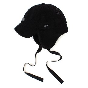 Bubble Black Fleece Earflap Cap 귀달이모자