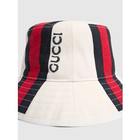 24 SS 구찌 남성 Gucci 웹 디테일 코튼 버킷 모자 80I GZF078 TP713371303 75469401