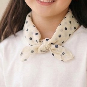 아동 쁘띠 스카프 도트 면 스카프 유아 어린이 목수건 봄 가을 패션 스카프 답레품  단체행사 선물