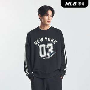 MLB [코리아공식] 스포티브 바시티 오버핏 트랙 맨투맨 NY (Black)