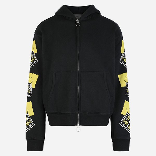 [시흥점] 5F K2502LC011 BLACK 플리스 집업 짐 후드 블랙