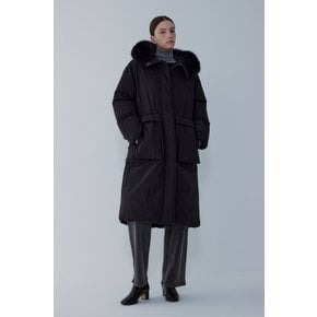 보브 폭스 퍼 후드 다운 사파리 롱 점퍼 7155417007