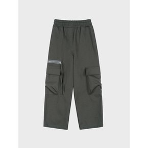 ZIPPER BANDING CARGO PANTS_CHARCOAL