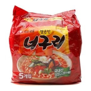 농심 얼큰한너구리 멀티팩 120g 5개