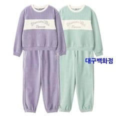 R2445T189P291 여아 배색 골지 벨로아 상하복 세트