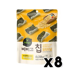 CJ 비비고칩 오리지널 김부각스낵 40g x 8개