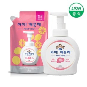 [라이온] 아이깨끗해 핸드워시 용기490ml 1개+리필 450ml 1개 (순/레몬/청포도 택1)