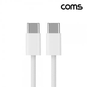 IH753 Coms USB3.1C타입케이블PD고속충전화이트1M