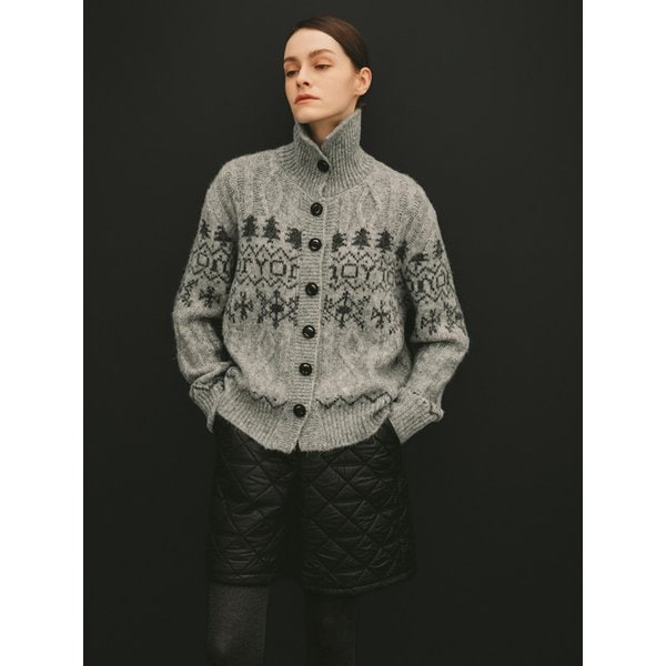 Brushed Nordic Cardigan (grey)