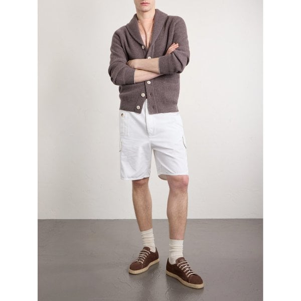 브루넬로쿠치넬리 스트레이트 레그 코튼 트윌 카고 쇼츠 46376663163018856