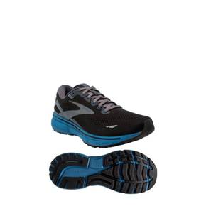 4686110 BROOKS Mens Ghost 15 Running Shoes - D/medium Width In Black/blue