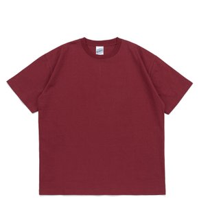 비캔버스 18수 반팔 라운드 버건디