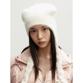 TWIST ANGORA KNIT BEANIE_TT4W302IV