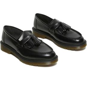 Dr. Martens Adrian Polished Smooth Leather Tassle Loafers Black