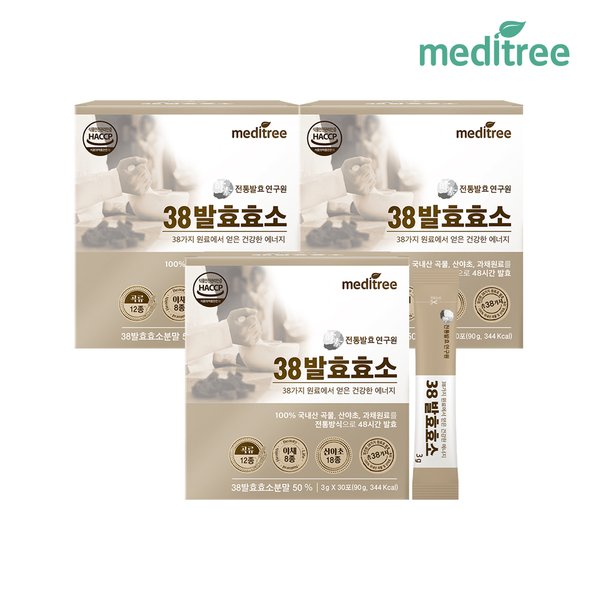 38 발효효소 3박스 / 국내산 곡물 발효효소 식이섬유 유산균 무부형제