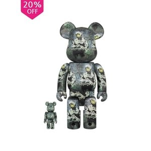 킨키로봇 400%+100% BEARBRICK RIOT COP