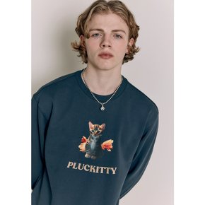 Gem in dream daffodil print sweatshirt light navy Unisex