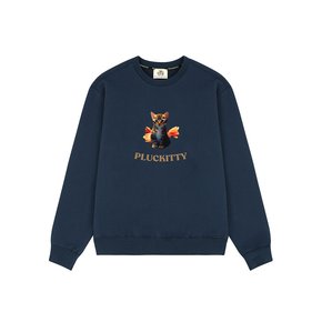 Gem in dream daffodil print sweatshirt light navy Unisex