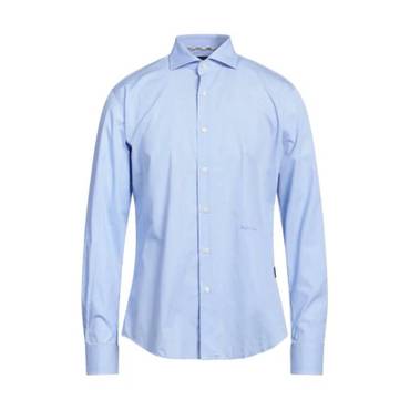 이스퀘어 4862987 Aquascutum Elegant Cotton Shirt with Iconic Mens Embroidery