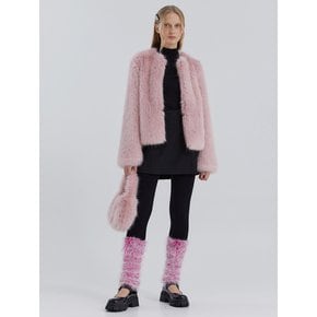 [리퍼브] COZY faux fur jacket [pink]