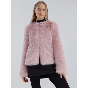 [리퍼브] COZY faux fur jacket [pink]