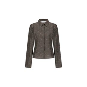 아모멘토 26FW Silk Floral Shirt, Brown