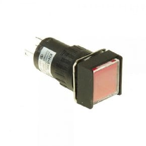 푸쉬온 자동 복귀 리턴 LED 스위치 정사각형 DC 2A2B 6V 16mm KH-516L-A126V