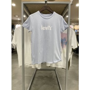 여성 퍼펙트 로고 소라색 티셔츠 173691832
