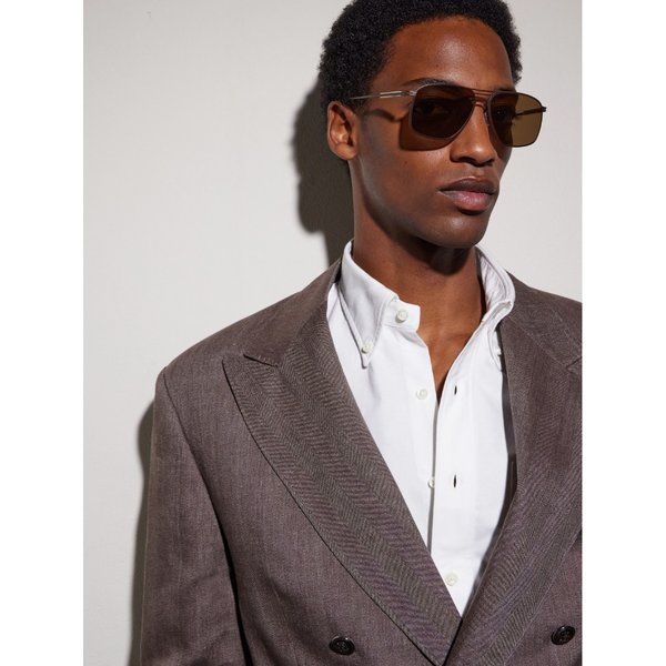 브루넬로쿠치넬리 아비에이터 스타일 티타늄 선글라스 46376663163086468