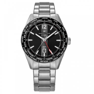  Broadway GMT LIMITED EDITION 5 46MM Watch [] [해밀턴] 시계 브로드웨이 블랙 다이얼